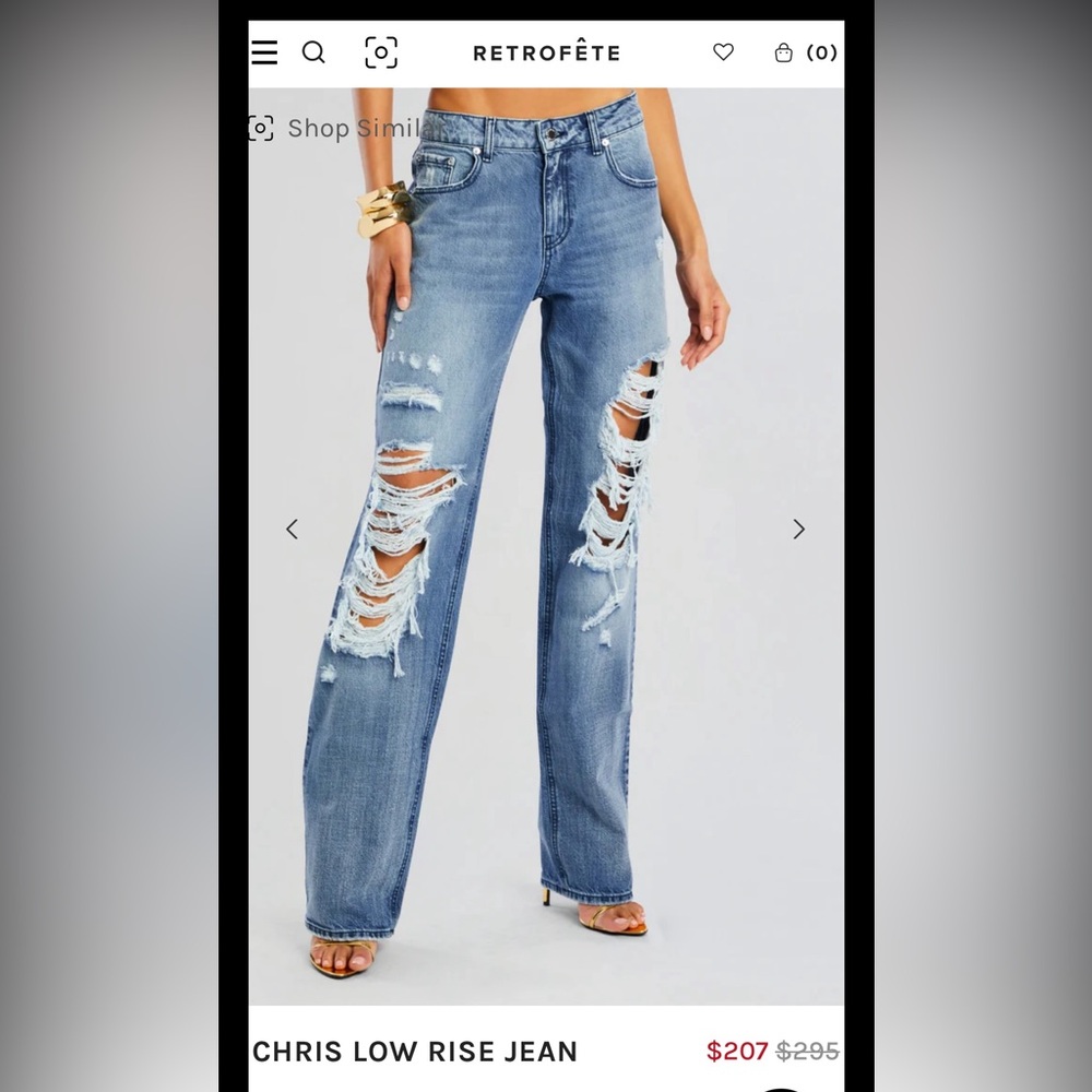 Retrofete Chris Low Rise Jean sz 28